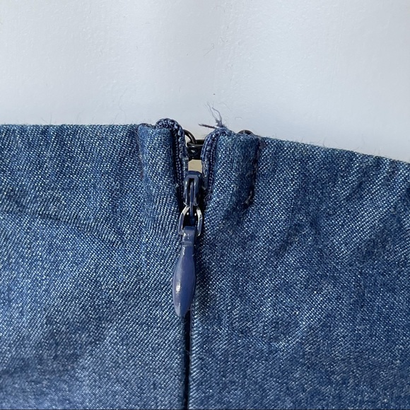 Denim strapless wide leg jumpsuit romper - Picture 12 of 13